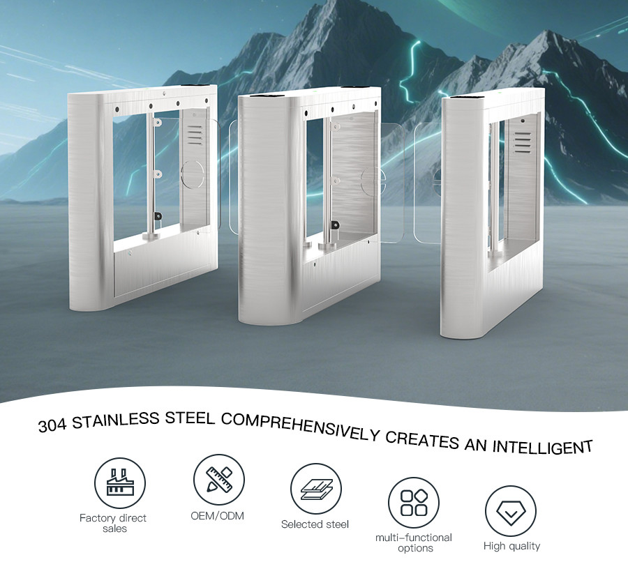 HCW Electronic magnet Control Swing Barrier Turnstile Gate For Access Control