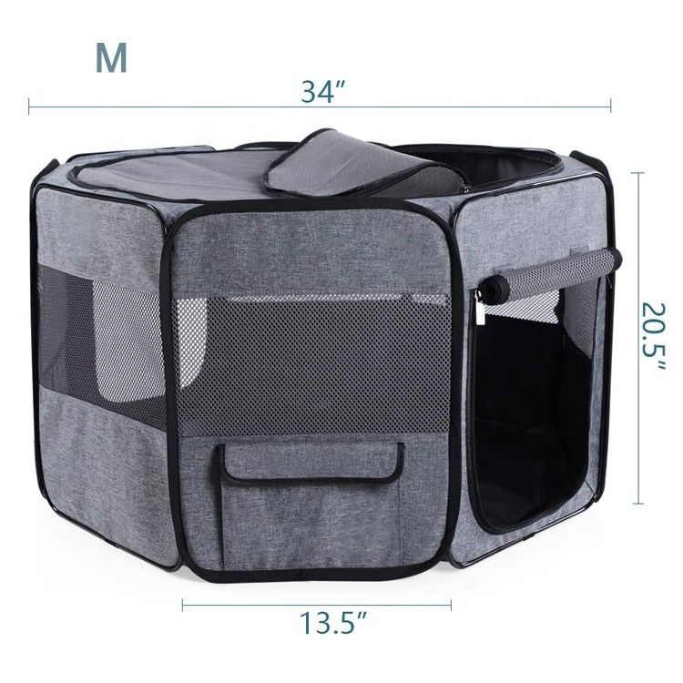 600D PVC Waterproof Dog Playpen Fence 1.2kg Fold Up Puppy Pen