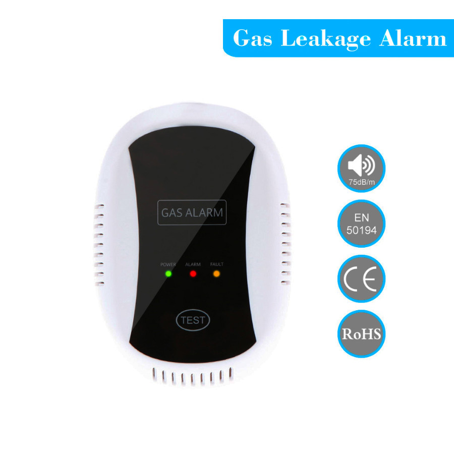 Wired Natural Gas Detector GSM Security System 433MHz LPG Gas Alarm