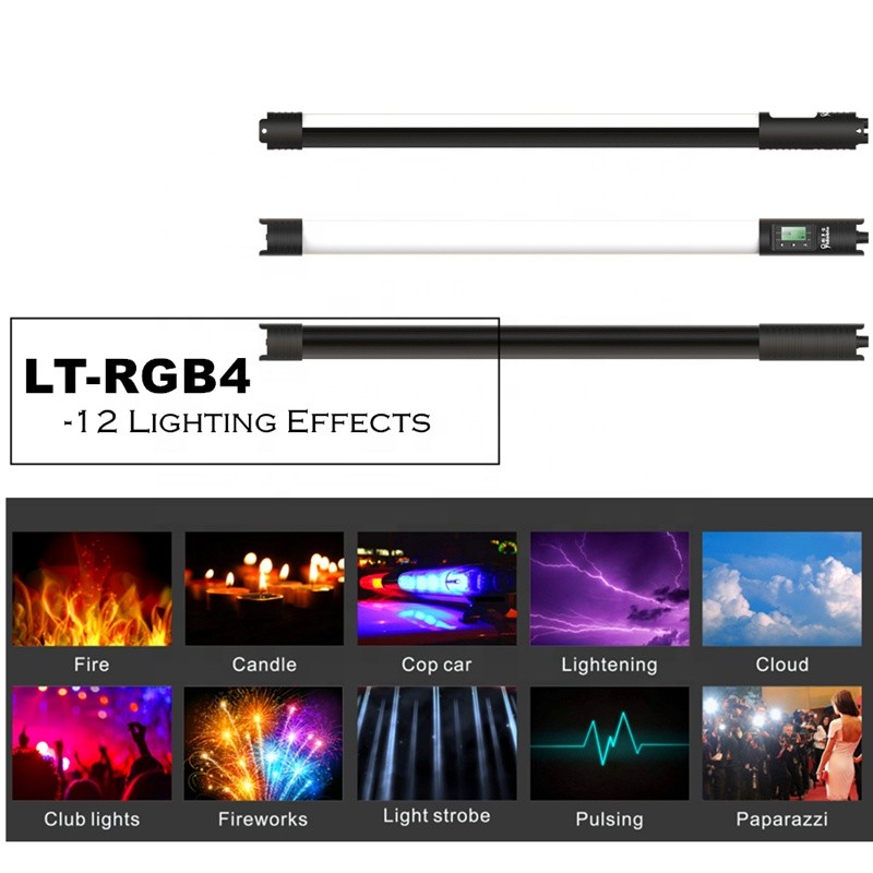 9990K 640pcs Warm White LED Tube Light RGBW With Effects Film Lights