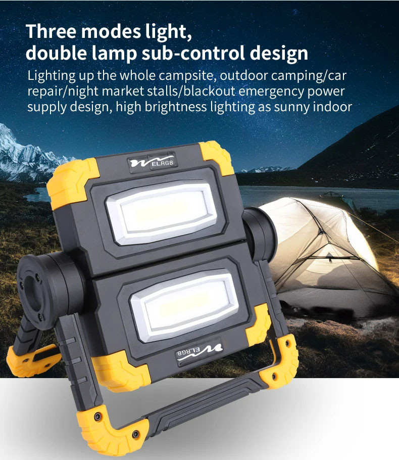 2000lm COB Led Work Light Outdoor Working Light Rechargeable Cob Work Light
