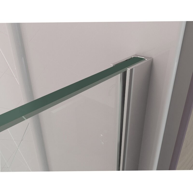 U Channel Walk In Glass Shower Room Fixed Glass Panel Frameless