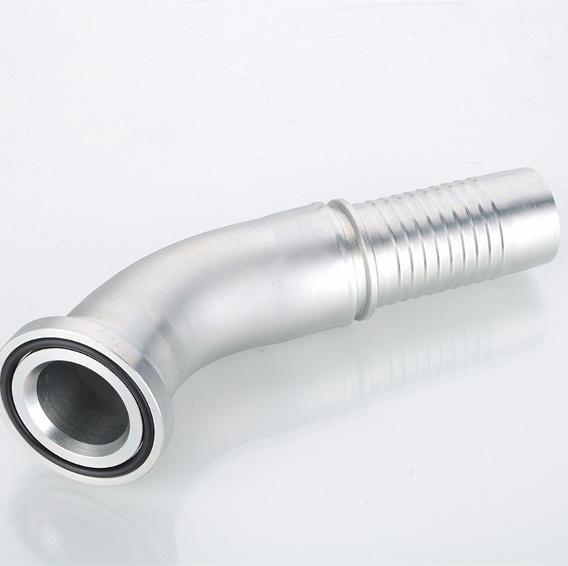 OEM Carbon Steel Hydraulic Crimping Hose Flange Fitting 45 Elbow Pipe Adapter Hydraulic Fittings