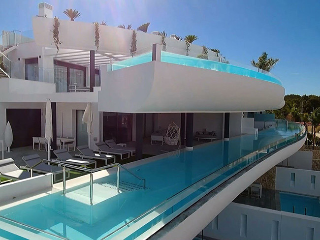 Custom Explosion Proof Acrylic Infinity Pools Acrylic Infinity Swimming Pools