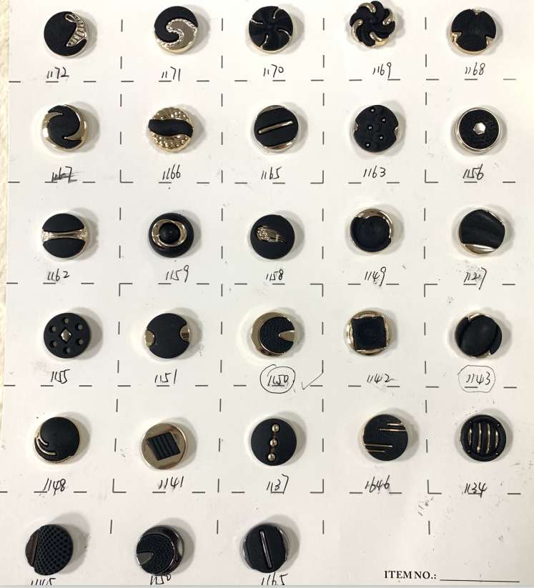 wholesale factory 18L 20L 24L 28L 34L big size plastic ABS coat button combine plastic button