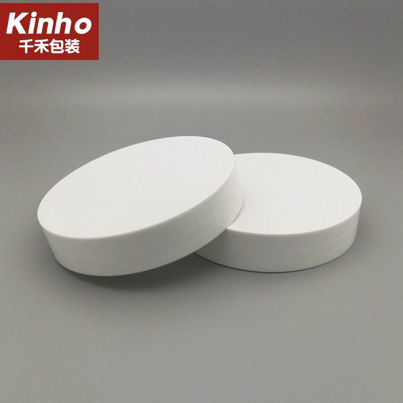 47mm Cosmetic Bottle Cap 68mm 89mm Screw Lids Smooth For Cosmetic Jar White Wooden Pattern