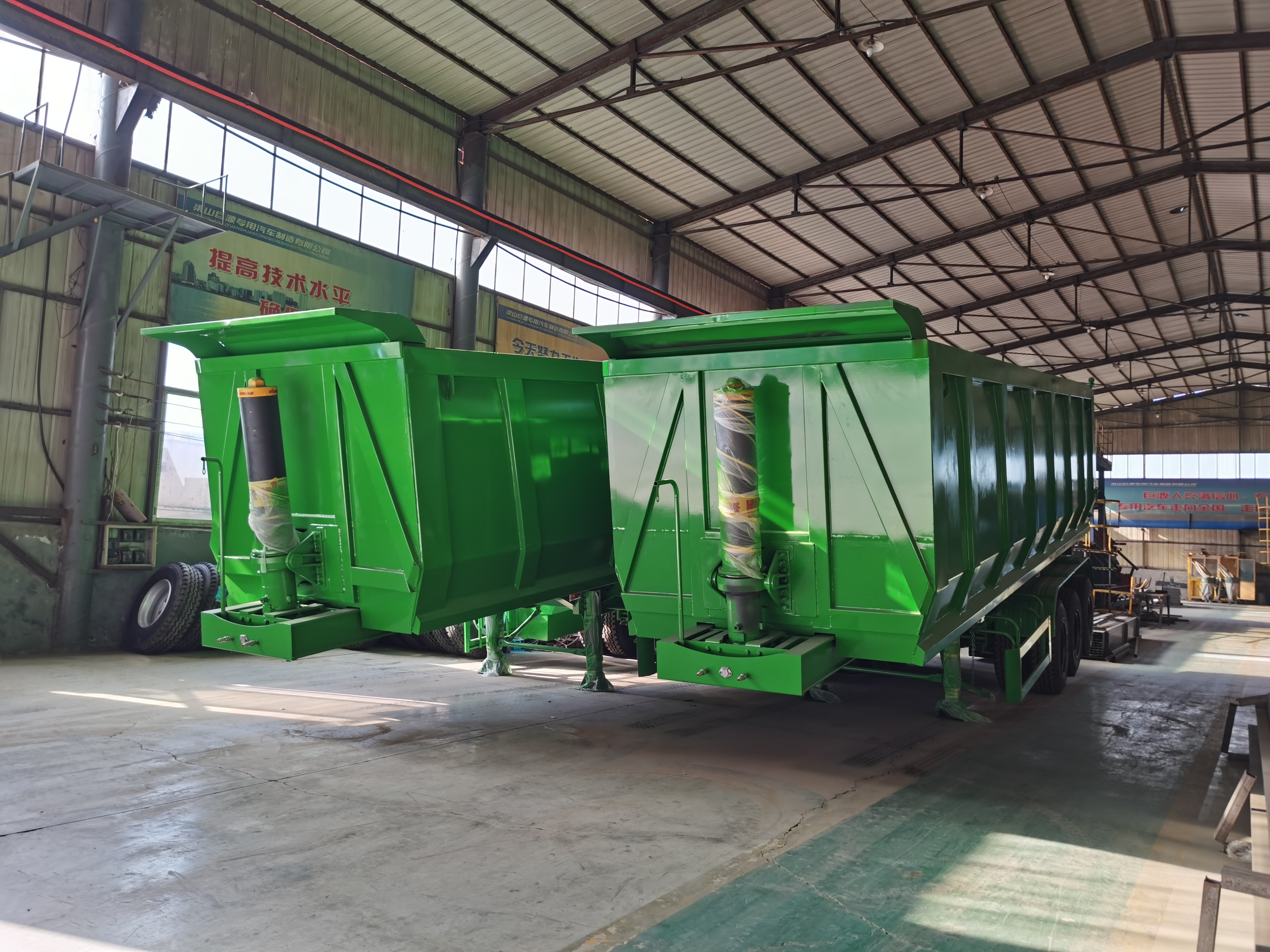 100 Tons Double Axles U Shaped End Rear Tipper Dumper Semi Truck Trailer for in Market