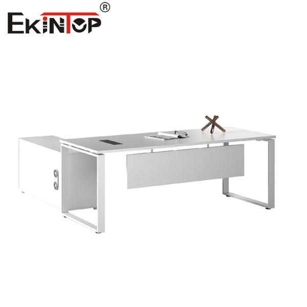 Quality Executive Office Desk With Metal Legs Minimalist Style Furniture for sale