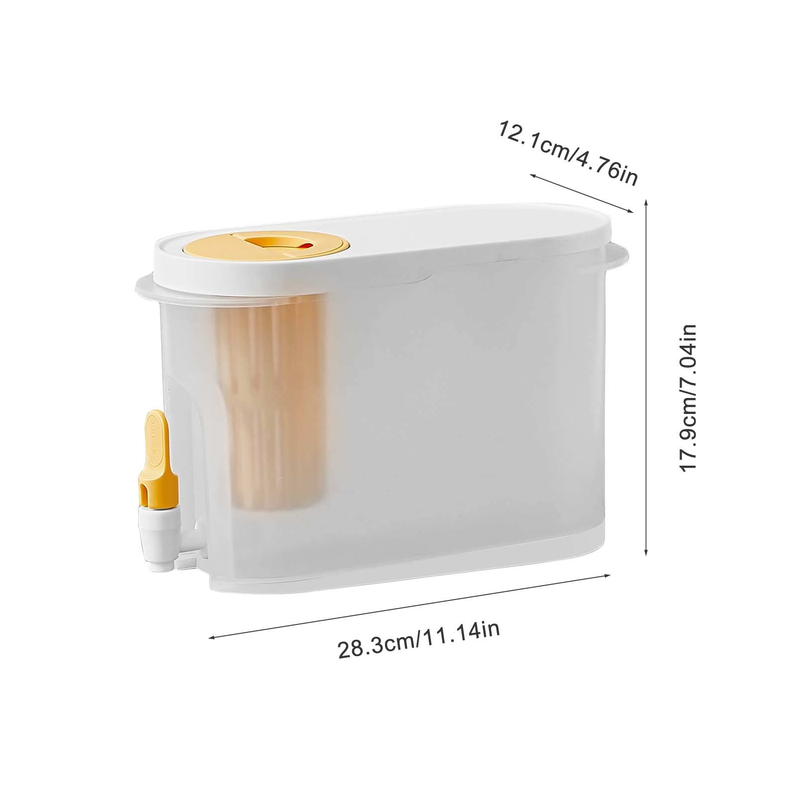 3.9L Large Refrigerator Ice Drink Container Plastic Juice Coffee Maker Cold Brew Filter Water Kettle With Spigot