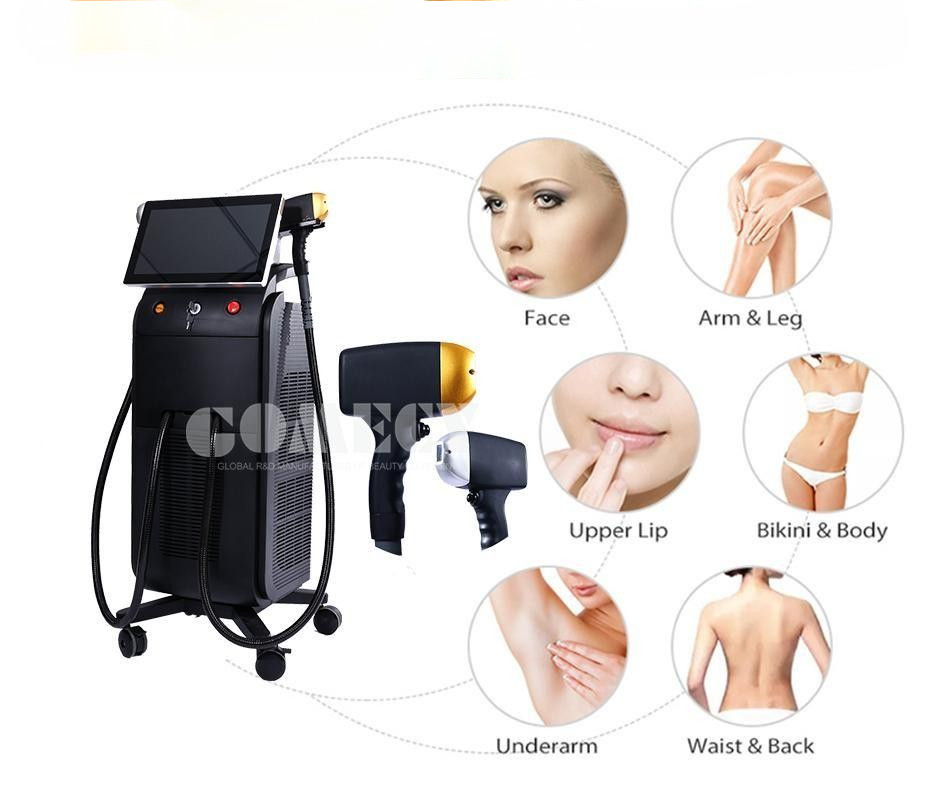 12x18mm2/12*28mm Spot Size 808nm Diode Laser Hair Removal Machine Painless