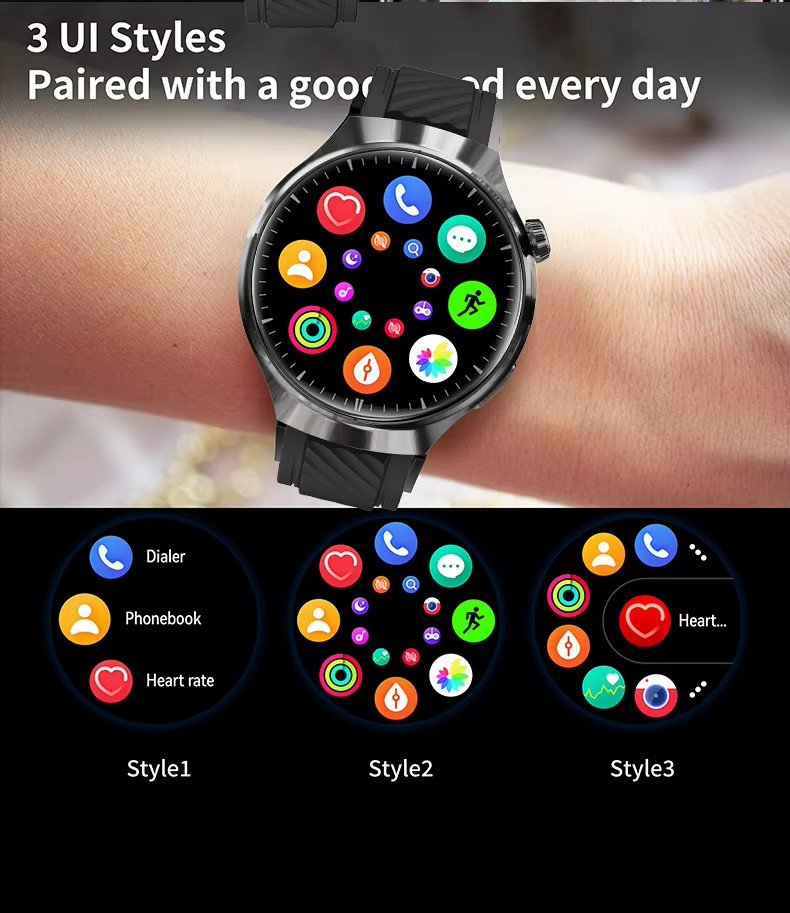 Custom Gps Outdoor Smart Watch Health Monitor Fitness Tracker Wristwatch