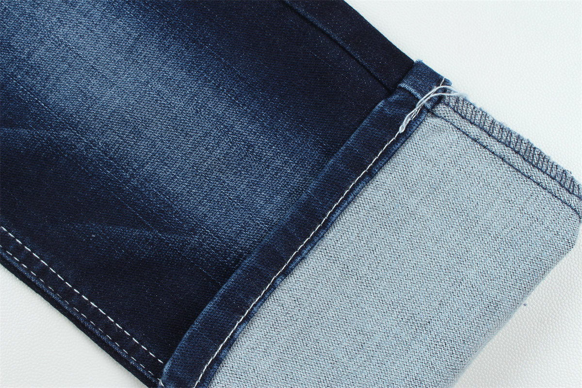 10 Once Dobby Cotton Polyester Spandex Stretcy Jacquard Denim Fabric For Jeans