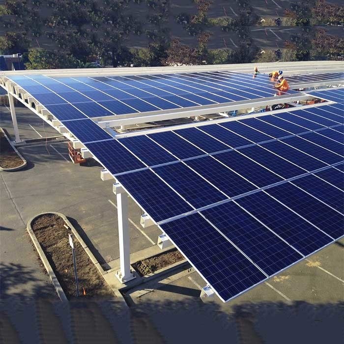 Hot dipped galvanized stainless steel solar pv mounting systems solar power parking lot solar bracket