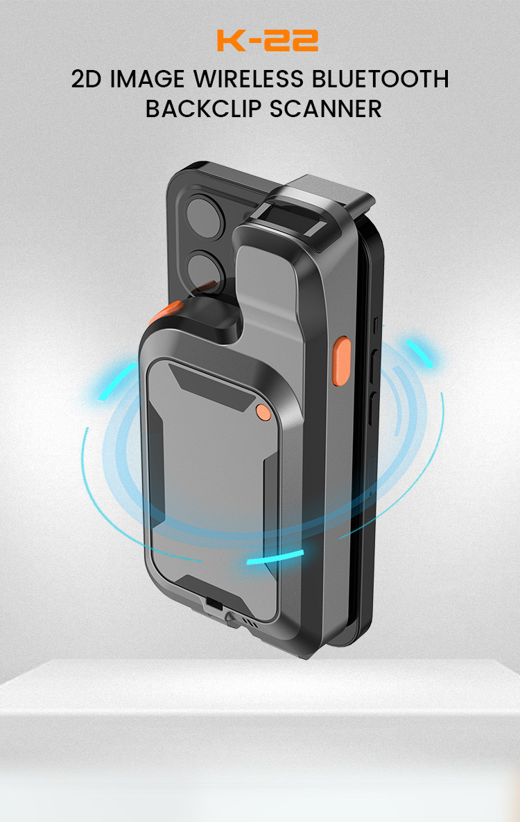Wireless Barcode Scanner Bluetooth 1d 2d Phone Back Clip Barcode Reader For Phone