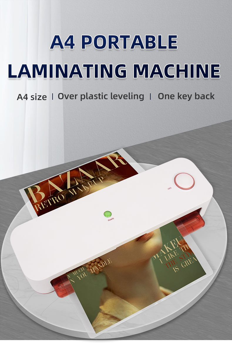 2mm Laminating Thickness Heated Roll Laminator for A4 Desktop Thermal Laminator Sale