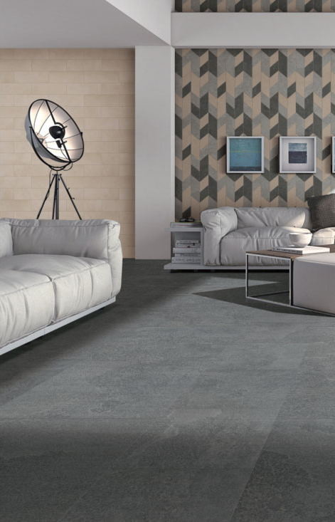 600x600mm Black Matte Surface Rectified Rustic Porcelain Tiles Indoor Floor Tile