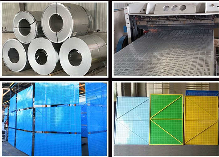 Movable And Liftable High Rise Safety Screens Perforated 0.8mm Plate Thick