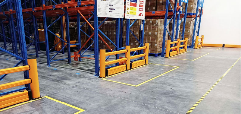 Flexible Pedestrian Barrier  Anti-Collision Guardrails Warehouse Safety Barrier Traffic Guardrails