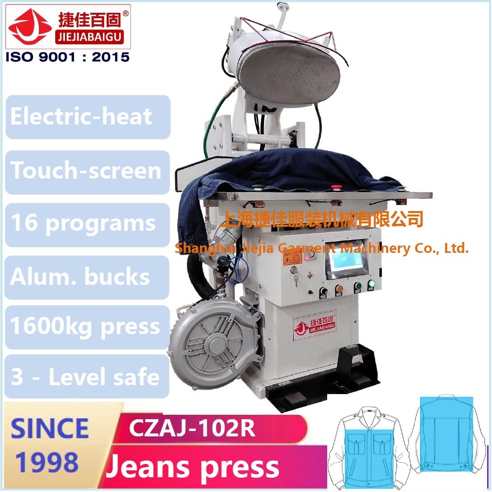 Laundry Manual Dry Steam Press Cloth Machine Big Buck Build In Steam Boiler & Vacuum Unit