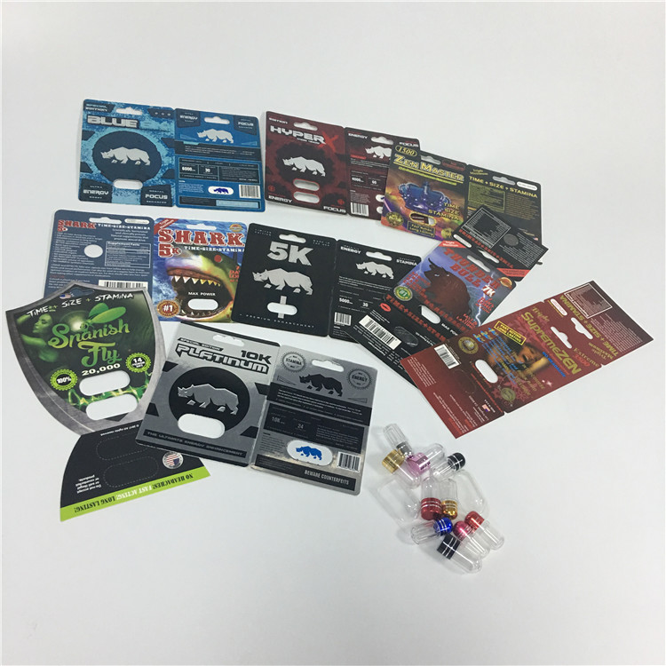 Male Sexual Enhancement Blister Pack Packaging 350g 400g Paper Display Boxes For Capsule