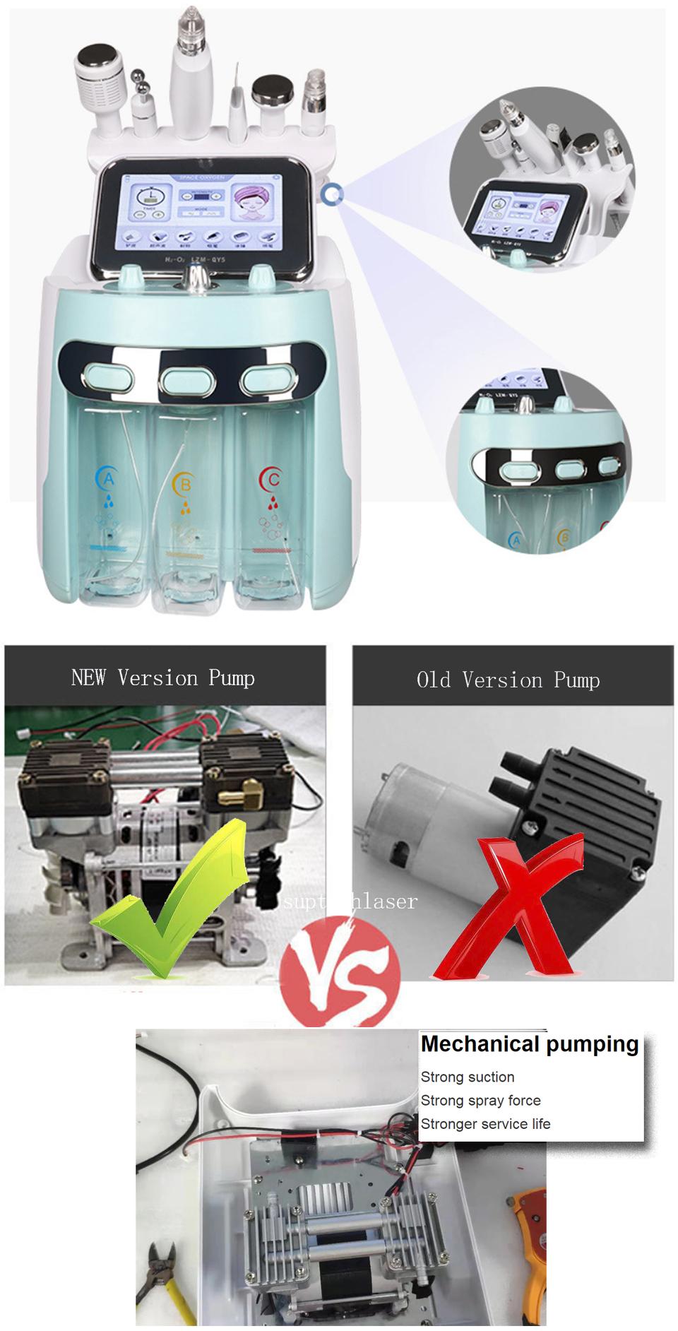 Portable H2O2 Oxygen Facial Machine 6 Treatment Handles With 8.4 Inch Touch Screen