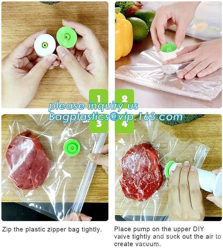 vacuum sealer storage bag Heat seal laminated transparent vacuum plastic food packing bags for sausage, BAGPLASTICS. BAG