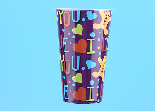500ml 3D Lenticular Cup UV Printing Food Grade And Recyclable In Mold Labeling