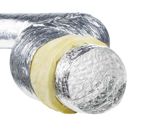 Glass Wool Insulated Flexible Air Duct 10 Meters Flexible Insulated Duct Hose