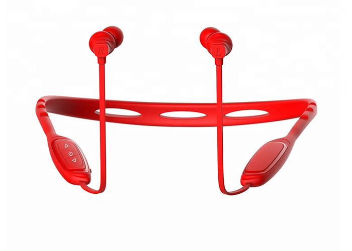 Red Waterproof Sports Earphones , Mini Wireless Sport Bluetooth Earbuds