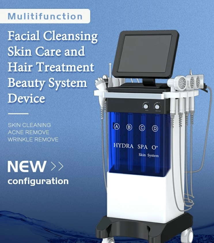 300W Professional Hydrafacial Machine 14 In 1 Hydra Dermabrasion Facial Machine 1Mhz
