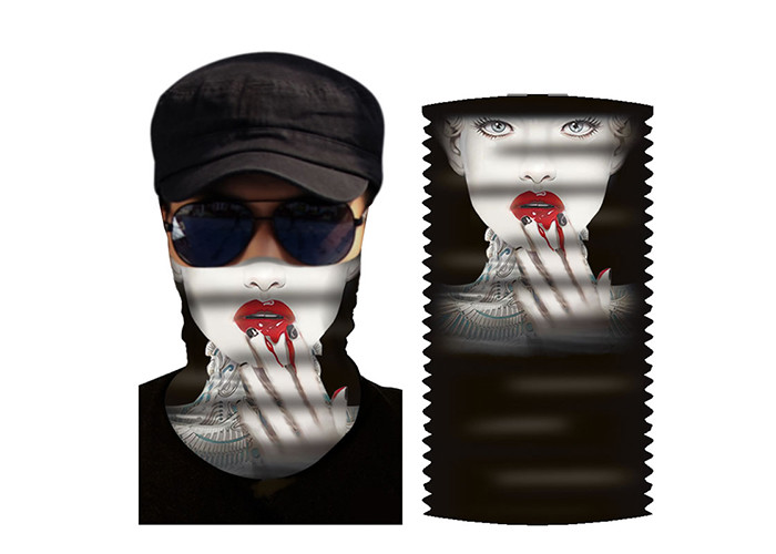 Black Tubular Bicycle Patchwork Sport Scarf Bandana