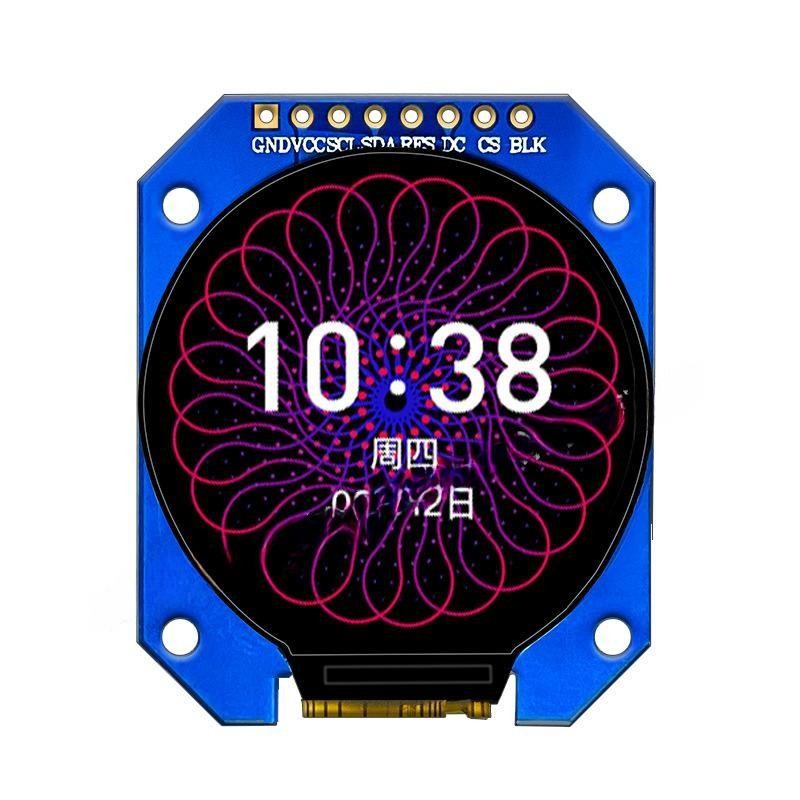 1.28 inch tft display module 240x240 resolution 8 PINS SPI driving IC GC9A01