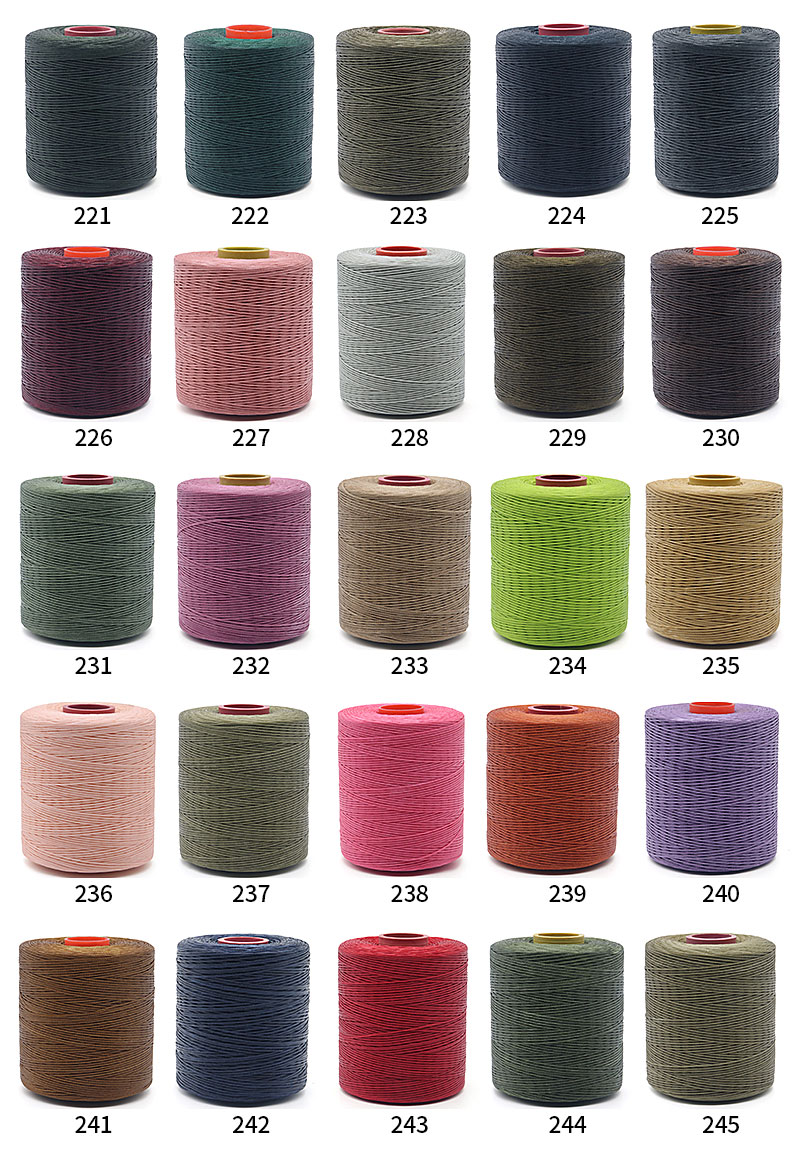 Kangfa 0.8mm 1mm Polyester Handmade Braid Waxed Thread High Tenacity for Leather Goods