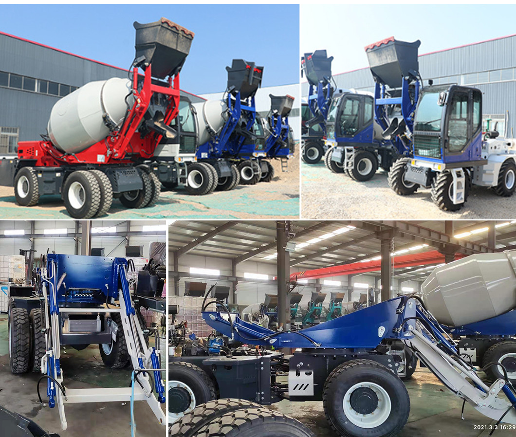 Mobile Self Loading Concrete Mixer Truck 55KW Automated Operation