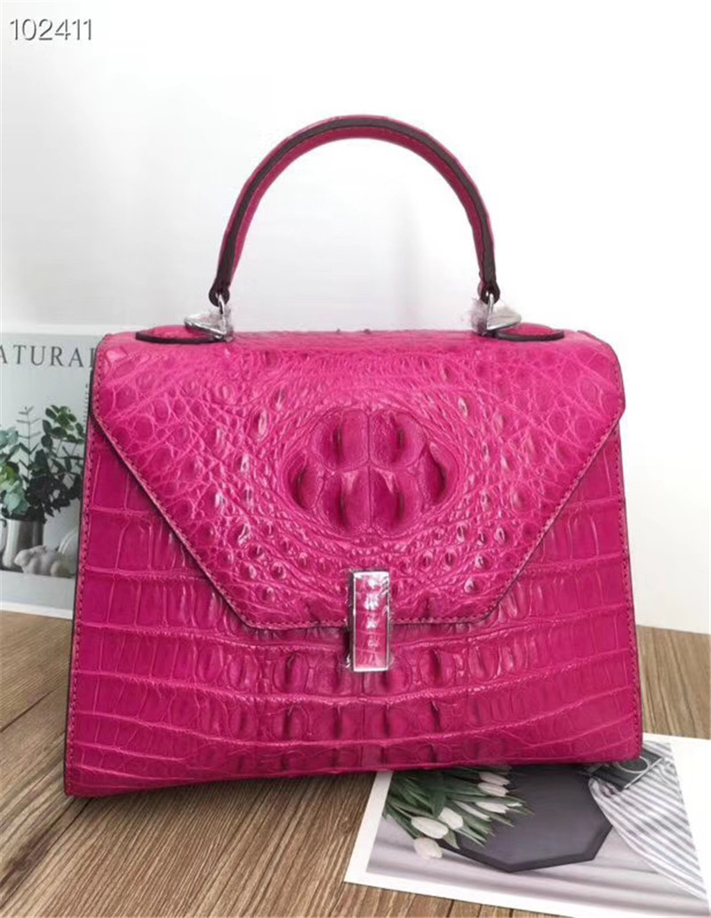 Fashion Genuine Crocodile Skin Lady Handbag Exotic Real True Alligator Leather Female Purse Women Three-way Shoulder Bag