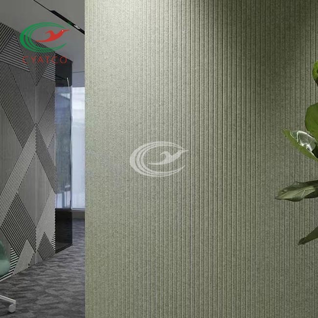 Mildewproof Acoustic Felt Wall Panels Multicolor Carved Design