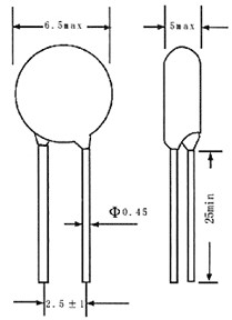 ODM 0.5W Temperature Compensation NTC Thermistor For Electronic Circuits