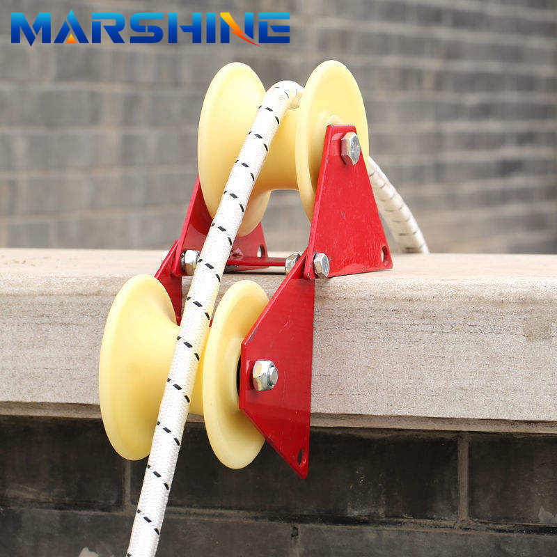 Double Wheel Cable Pulley Equipment Straight Cable Rollers