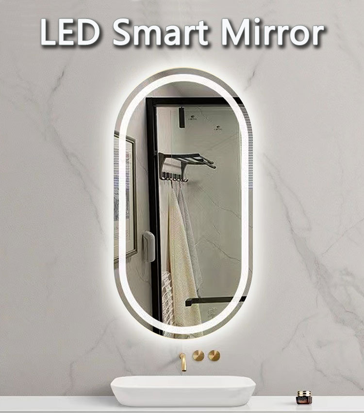 Silver Lenses Material Touch Control Led Retail Beat-room Mirror for Home Bathroom