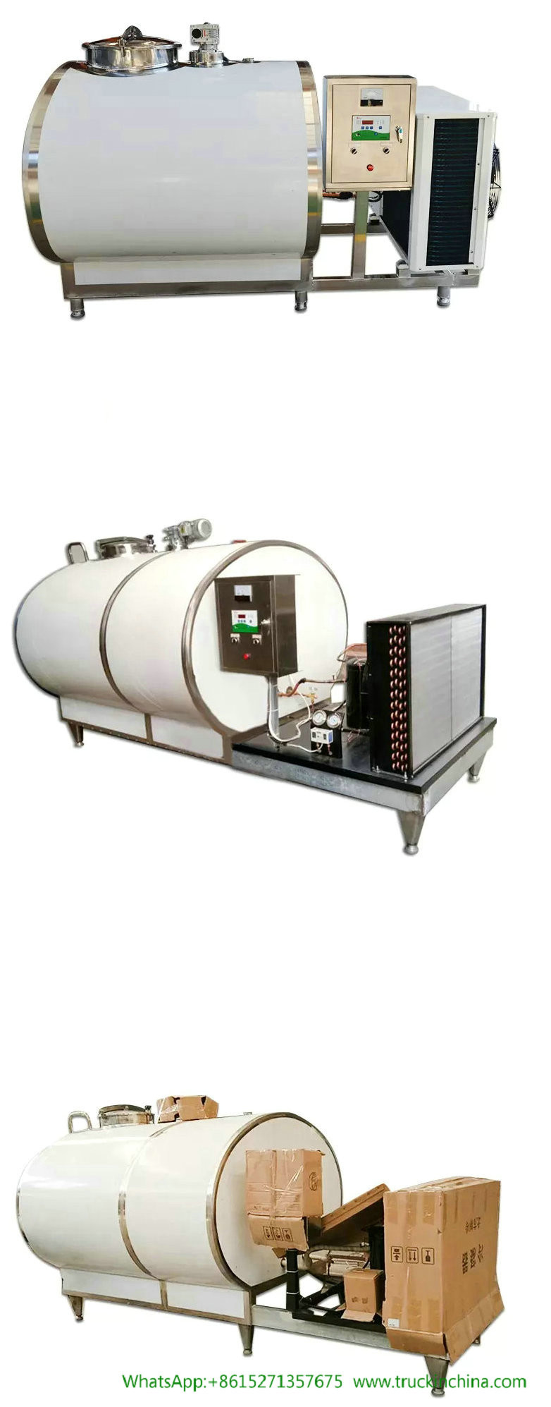 Stainless steel Milk Cooling Tank Body For Lorry Trucks 8CBM- 25CBM