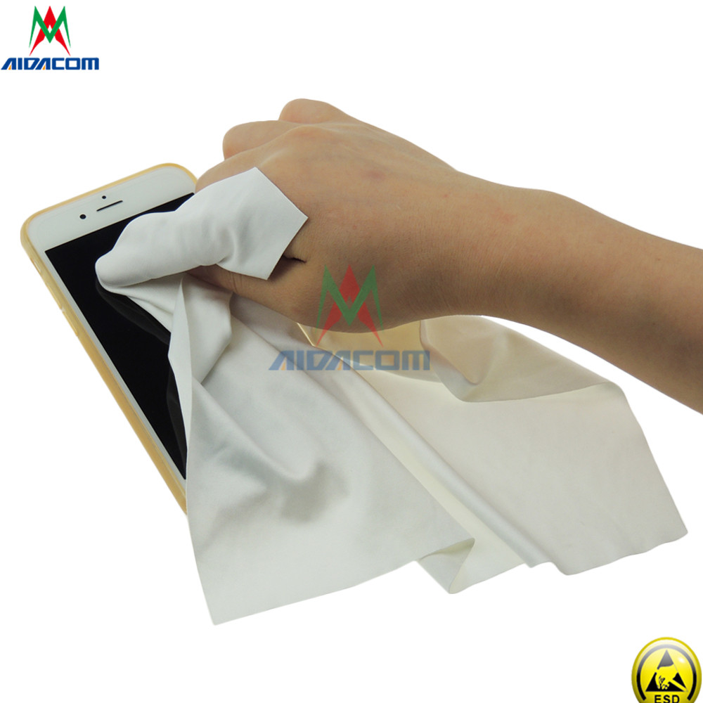 Anti Static Esd Microfiber Cleanroom Wiper 140gsm Polyester