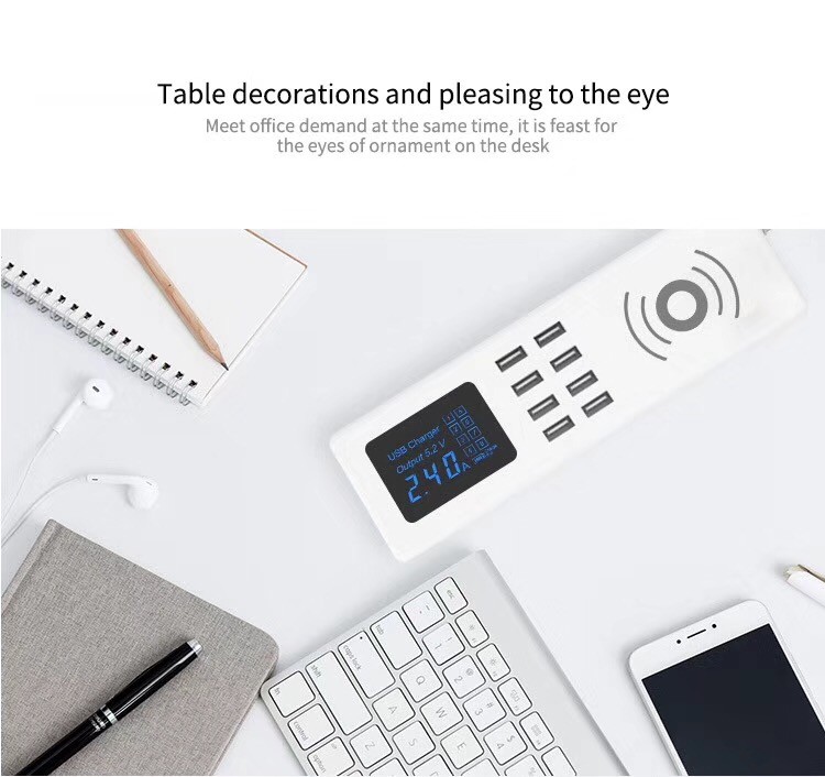 WIRELESS CHARGING USB SOCKET New design wireless charging sliding desktop socket /Sliding electric tabletop socket