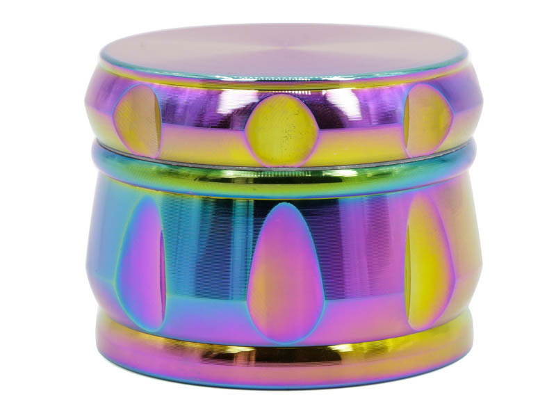 Drum Type Sharpstone Grinder , Ice Blue Zinc Alloy Cool Weed Grinders