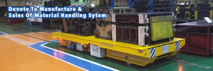 rail powered transfer flat car