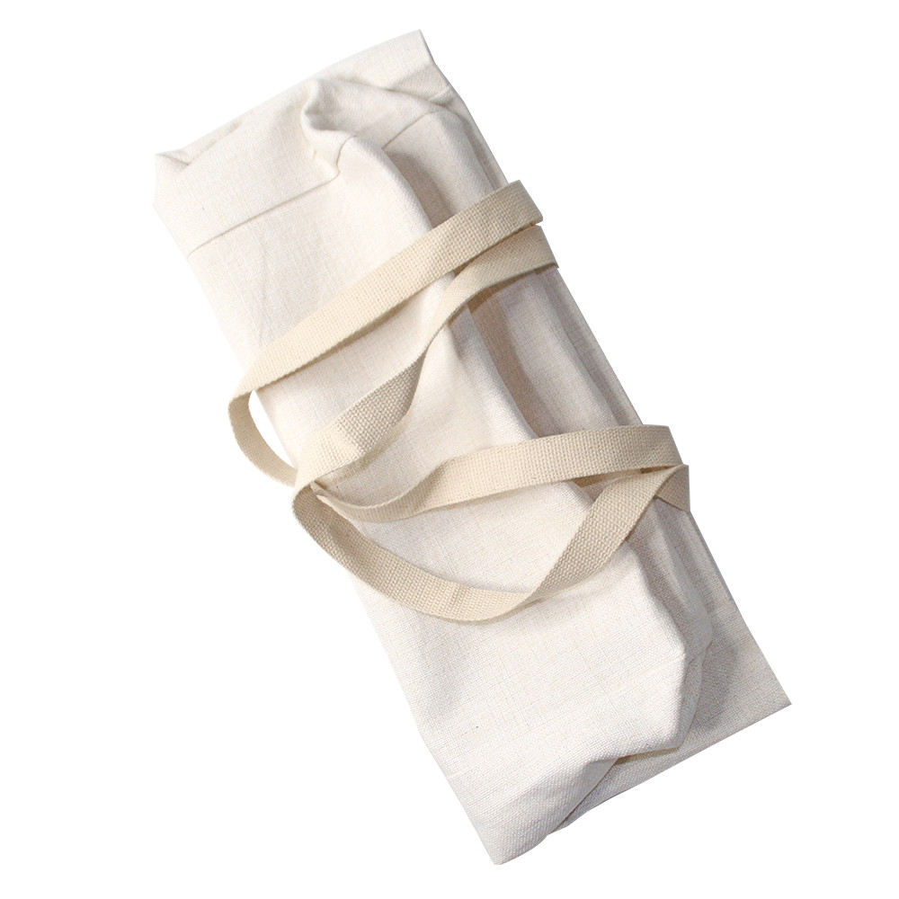 Blank White Linen Sublimation Handbag For DIY Sublimation Photos Printing