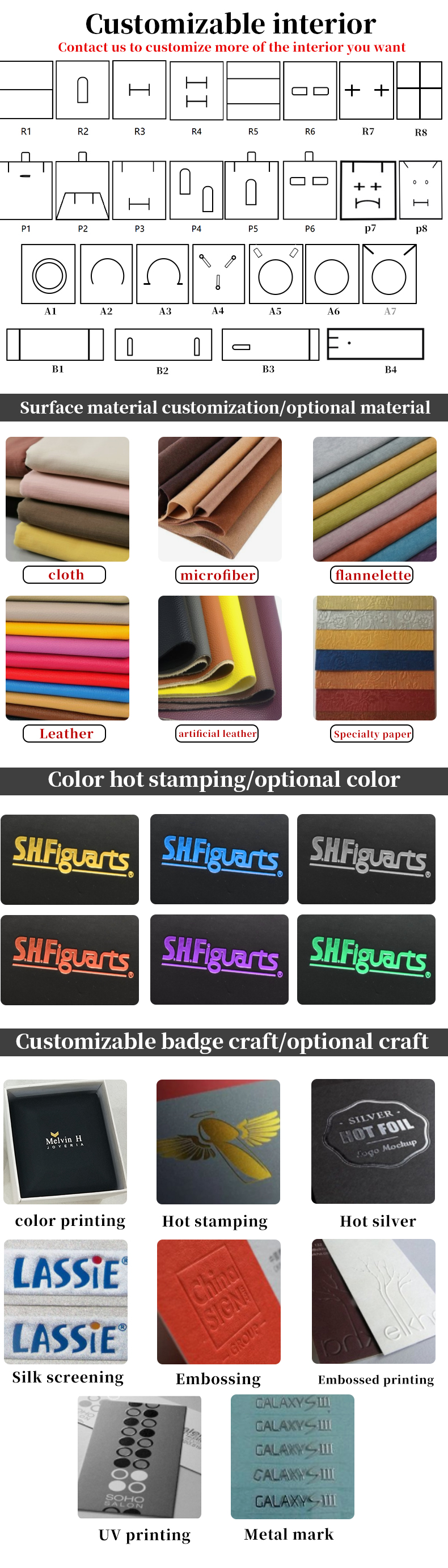 Customer's Logo Iron velvet Hanhong Blue Jewelry Box for Necklace Bracelet Packaging