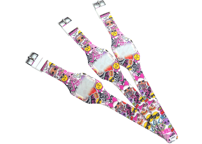 Children's Silicone Touch Watch gift bracelet fruit carton LOL Surprise Doll Manufacturer Logo Customized Variety