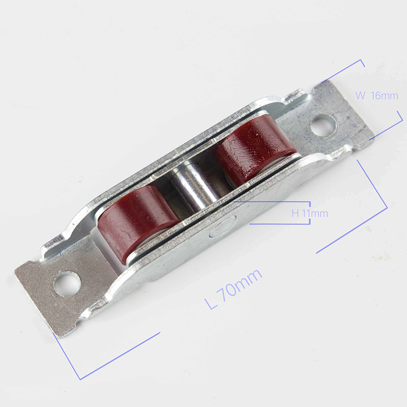 Hotel Villa Apartment Office Building 65mm Nylon Wheel UPVC Double Sliding Window Roller