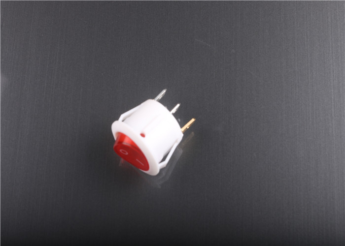 UL Approval Round Rocker Switch 22MM Latching With Nylon / PC Shell Material