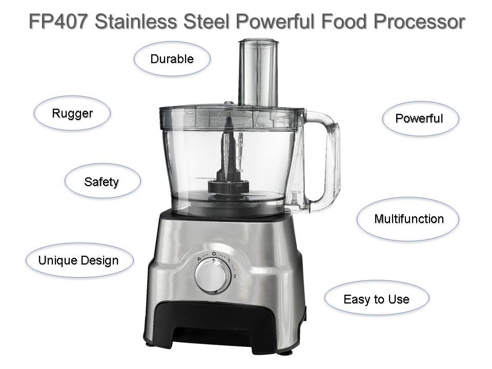 CB GS CE ROHS Certified 3.5L Bowl 8 IN 1 Stainless Steel Food Processor